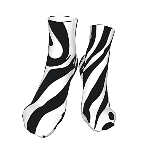 Zebra Skin Clip Art Compression Socks Women & Men-Best For Running Athletic Sports Flight Travel Pregnancy 11.8 Inch