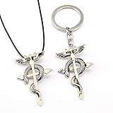yehert Anime Full Metal Alchemist Necklace & Key Chains Edward Elric Cosplay Gift