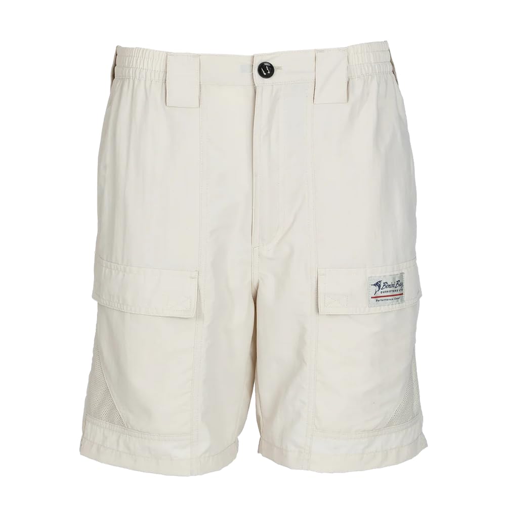 Bimini Bay Outfitters LTD Grand Cayman II Men's Fishing Short Featuring BloodGuard (Sandstone, M)
