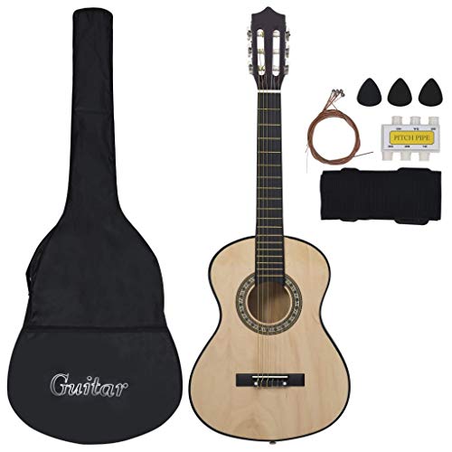 Wakects Guitare acoustique en bois exquise pour les voyageurs musiciens pour enfants - Les Beatles, Paul McCartney, John Lennon, RIngo Starr, George Harrison Wakects Guitare acoustique en bois exquise pour les voyageurs musiciens pour enfants – Image 5