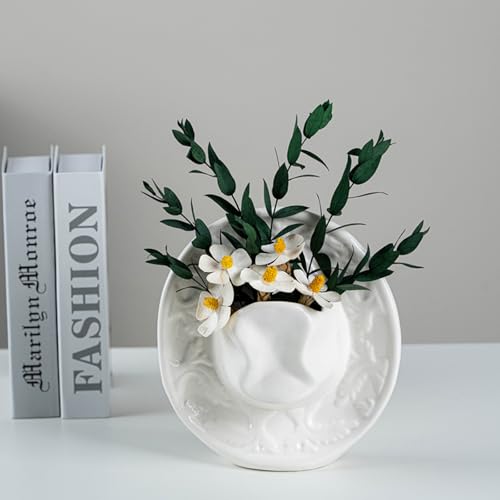 Jarrones de cerámica modernos Rustics para decoración de mesa de casa de campo rústica 5