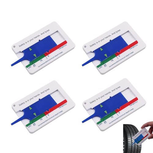 [Ampia gamma di usi] - garantendo una guida sicura, questo misuratore di profondità del battistrada è un must per il monitoraggio d-ell'usura degli pneumatici, adatto per auto, moto, camion e altro.