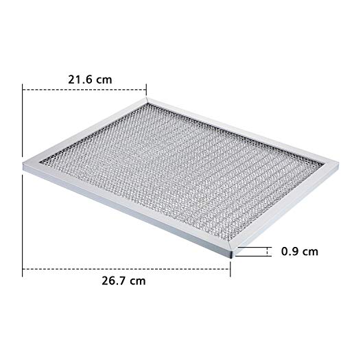 Jovitec 2 Packs Aluminum Range Hood Grease Filter Vent Filter Compatible with Broan Kenmore, F40000, 41000, 42000-K, Nutone RL6100F-R, SL6200-H, RL6300-H, RL6100-H, 8-3/4 x 10-1/2 x 3/32 Inch