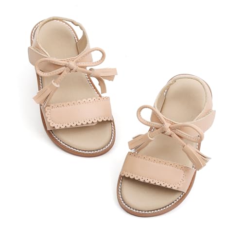 Image of Felix & Flora Toddler Girl Sandals - Little Girl Easter Dress Shoes Lightweight Open Toe Beach Holiday Flats