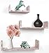 Greenco Set of 3 Floating “U” Shelves, Easy-to-Assemble Floating Wall Mount Shelves for Bedrooms and Living Rooms, Rustic Finish