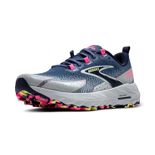 BROOKS Damen Cascadia 18 Sneaker, Oceana/Perlblau/Pink, 44 EU
