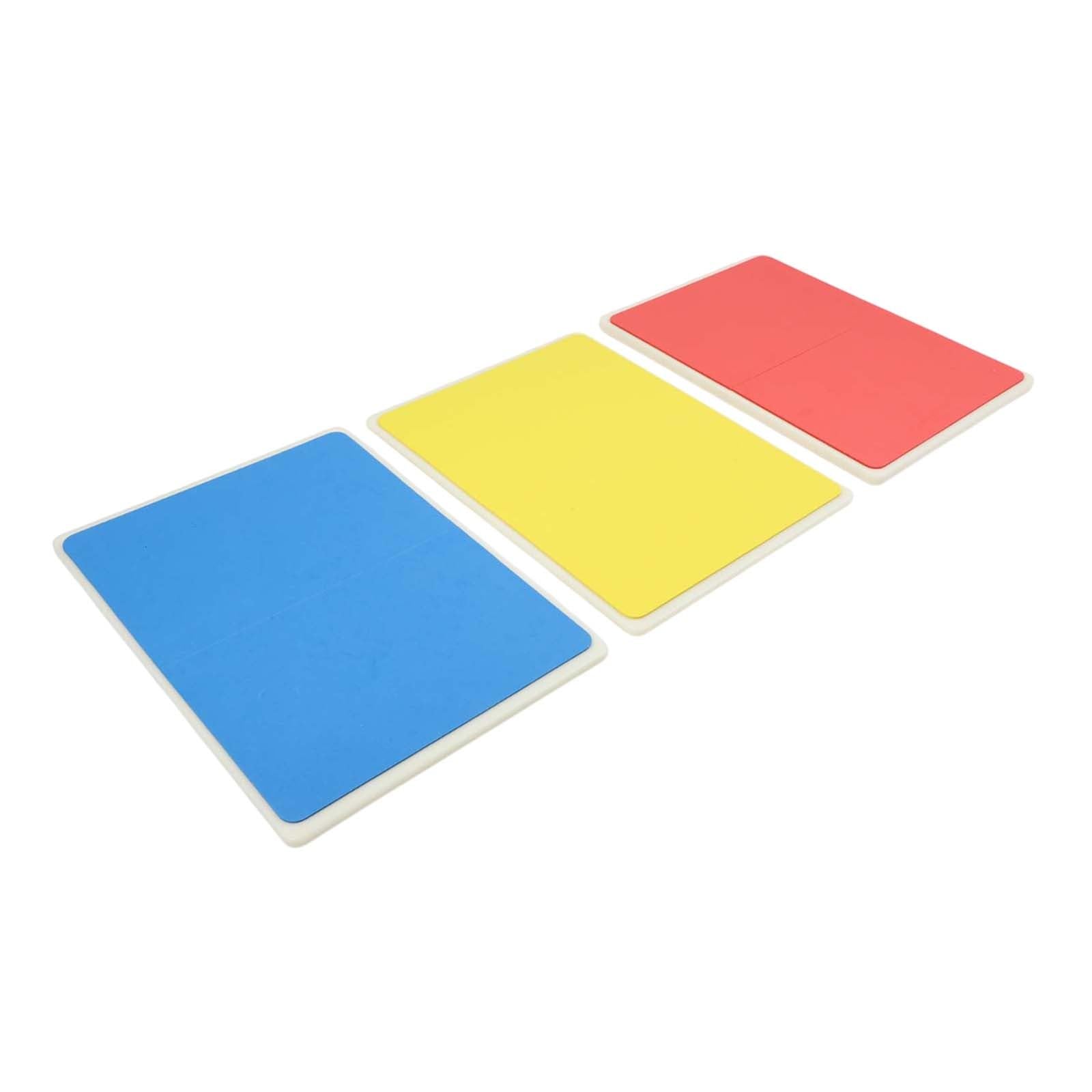 Planches de taekwondo incassables en ABS EVA lot de 3 pour entraînement karaté kickboxing bords arrondis rouge bleu jaune