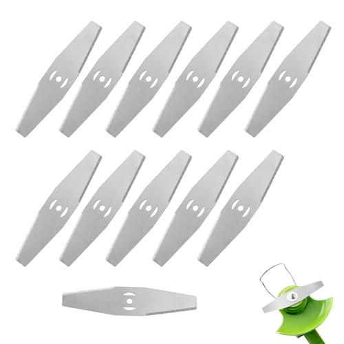 Lot de 12 Lame Débroussailleuse Lames de Rechange en Métal Coupe-Bordure électrique Lame en Métal pour Jardins Fermes et Défrichements