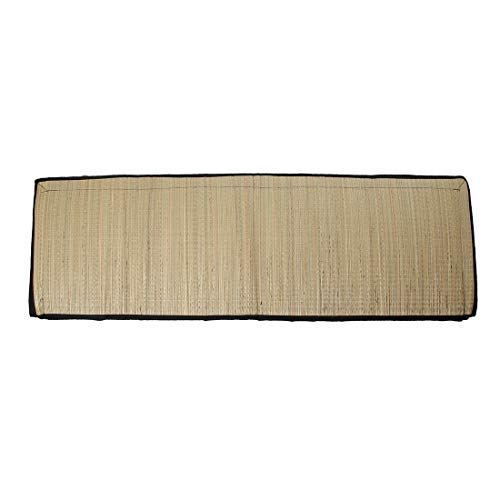 Image of Foldable Mat 6.5 X 6 Feet Korai River Grass chatai Black Cotton Fabric with 20MM Soft Foam Comfort Cushion
