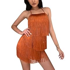 Orange Halter Jumpsuit Dress