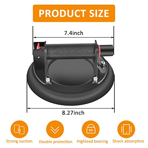 Mengxiang 003 2Pack Vacuum Suction Cups Heavy Duty Hand-Held Glass Lifter 550Lbs Load Capacity Powerful Industrial Glass Sucker For Window Tile Carry Replacement thumb #2