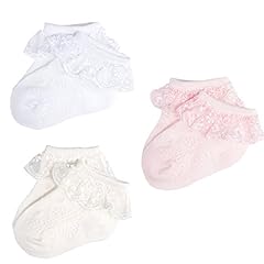 White/Ivory/Pink 3 Pair Pack