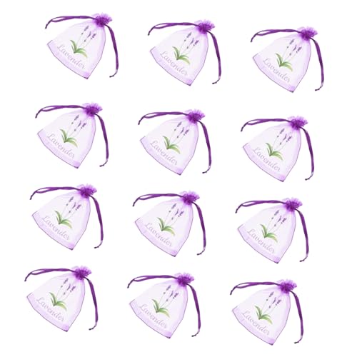Happyyami 20pcs Empty Sachet Bags Drawstring Herb Storage Scented Sachets Organza Jewelry Bags Drawer Closets