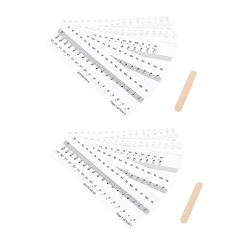 HEMOTON Piano Keyboard Decal Piano Sticker for Beginners 2 Sets Staff Notes Easy to Apply Remove