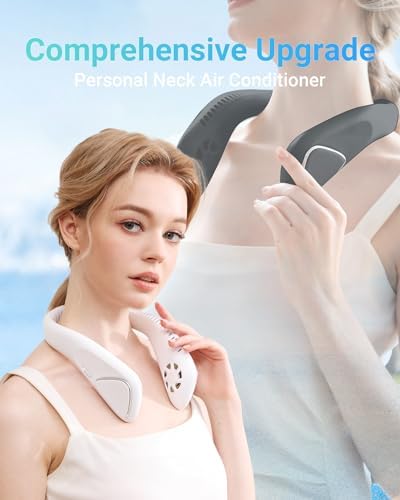 Bladeless Neck Fan - Portable Neck Fans with 3 Wind Speed,USB Rechargeable Personal Neck Fan, Hands-Free Design USB Fan  - Additional View