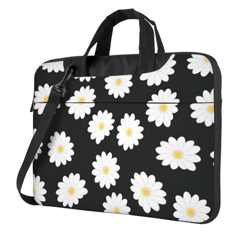 Sac pour ordinateur portable polyvalent White Daisy 2 bandoulière ajustable homme et femme