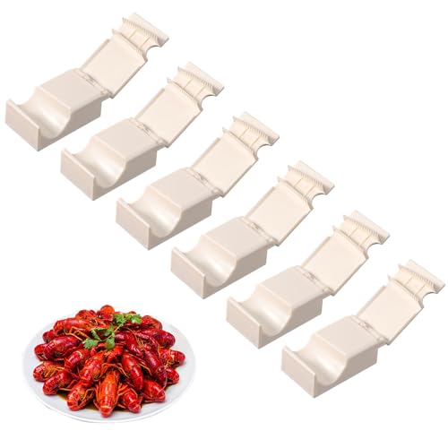 6pcs Éplucheur de Crevettes, Décortiqueur d'Écrevisses Éplucheur de Crevettes Outil de Fruits de mer Efficace pour Éplucher les Queues de Crevettes Cuites