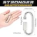 sprookber Stainless Steel Chain Quick Links - 304 Stainless Stee Chain Connector, Screw Carabiner, Chain Hooks, Set of 6 (2.45 Inch)