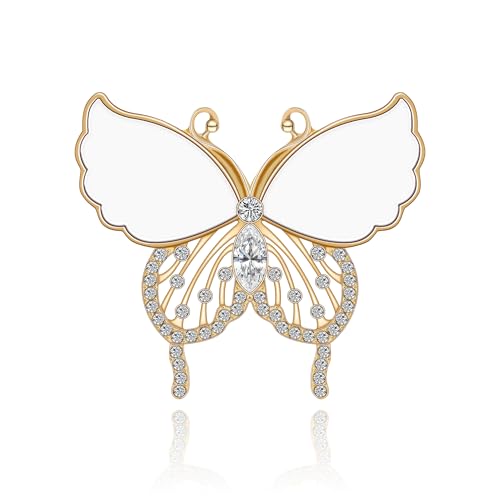 Image of Butterfly Brooch for Women, Insect Butterfly Pins Shawl Pin Clip Flashing Butterfly Jewelry Fashion Brooch Wedding Accessories Sweater Scarf Brooch for Women