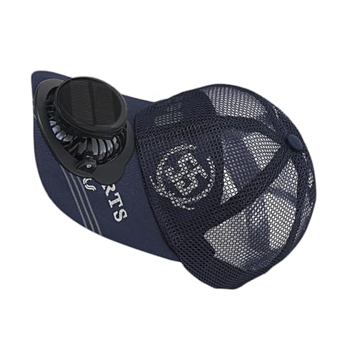 Sombrero con Ventilador Solar -Sombrero De Ventilador Solar | Sombrero De Visera con Ventilador | Gorra De Camionero De Béisbol Ajustable, Gorra De Ventilador con Carga Solar/USB, Batería De 1000 MAh