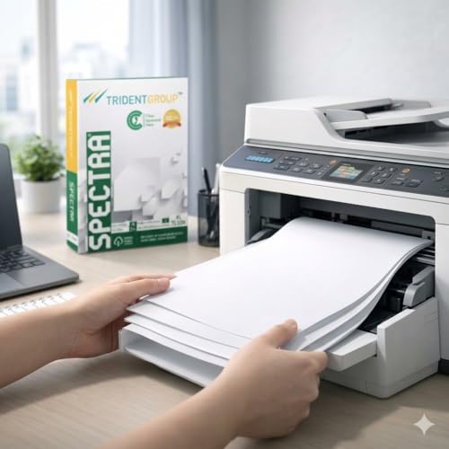 Image of ZS COLLECTION A4-Size Printer Paper 80.5L x 57.1W Centimeters | 500 sheets A4-size Paper bundle | 75 GSM White Paper For Laserjet & Inkjet Printer | Fast Drying | Eco Friendly -1 Ream