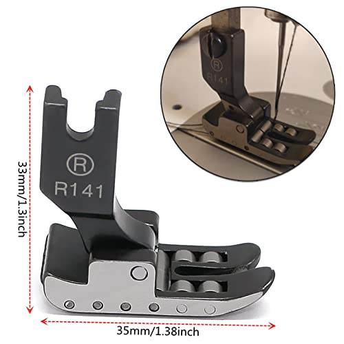 Set de 2 pies prensatelas rodillo para máquina industrial miniatura 3