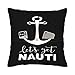 Poszewka na poduszkę 'Let'S Get Nauti' poszewka na poduszkę nadruk poszewka na poduszkę spersonalizowana poszewka na poduszkę na prezenty, wystrój domu, prezenty urodzinowe, 45 x 45 cm