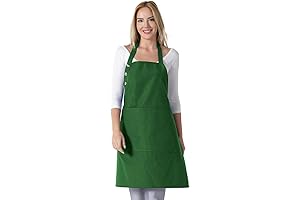 Waterproof Kitchen Apron for Women with Adjustable Straps and Multiple Pockets