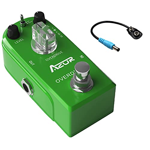 AZOR Mini Pedal Drive Classical Overdrive Guitar Effect Pedal with Guitar Pedal Power Cable