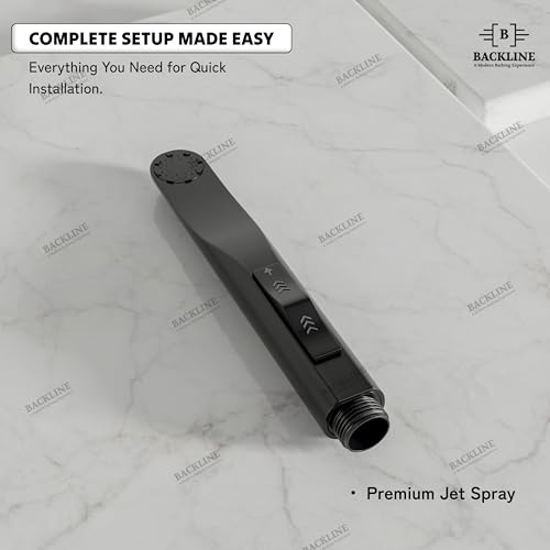 Image of Backline Premium Jet Spray for Toilet | Water Saving Health Faucet for Toilets | ABS Hand Gun | Bathroom Bidet Spray | Leak-Proof Handheld Bidet Sprayer for Bathroom Hygiene (Black Matt)