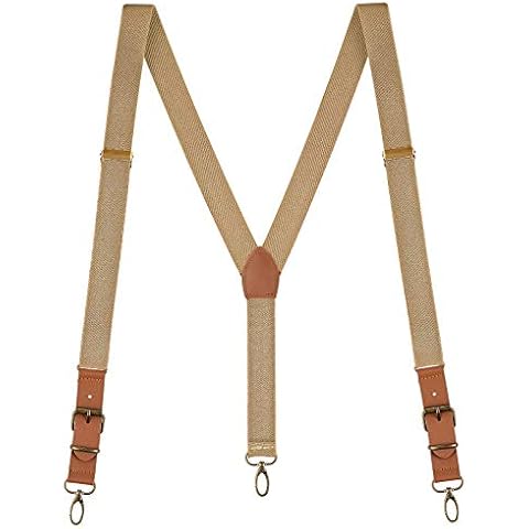 Bretelles en cuir Buyless Fashion 5139-Tan Cover