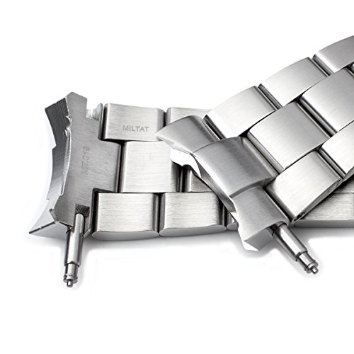 Miltat 22Mm Watch Band For Seiko Skx007 Skx009 Skx175, Super-O Solid Screw-Links #TOP3