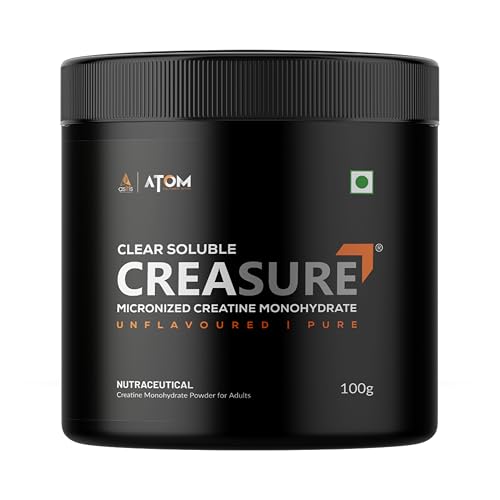 Image of AS-IT-IS ATOM Creasure Fully Soluble Creatine Monohydrate, Micronised & Unflavored, 33 Servings