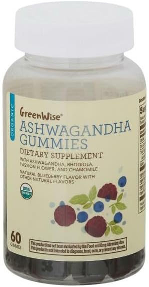 Green-Wise Organic Ashwagandha Gummies - 60 Gummies