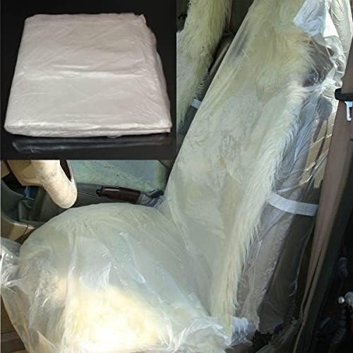 Lot De 100 Housses De Siège Voiture Jetables En Plastique PE Étanche - Protection Anti-Poussière 140x80cm