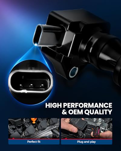 Image of KAX 6 Ignition Coils & 6 Spark Plugs Set for Range Rover Range Rover Sport | (w /tool) Fits Range Rover (Sport) 14-19 3.0L,18-22 5.0L, LR4, Discovery, F-Type F-Pace XF XJ XE, Replaces UF730