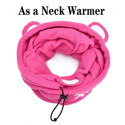 Boys Girls Winter Warm Windproof Balaclava Hat Ski Riding Face Mask Fleece Neck Warmer3