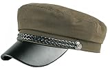Brcus Men Women Yacht Captain Sailor Hat Newsboy Cabbie Baker Boy Peaked Beret Cap Army
