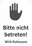auffälliges PVC-Banner für Wald und Wiese, Feldwege - für den Forst oder Forstbetrieb - zum Naturschutz oder Wildschutz in einem Naturschutzgebiet