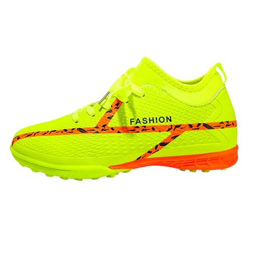 YIzdegg Botas de fútbol para niño y niña: zapatillas deportivas transpirables, suela antideslizante, zapatillas de tenis al aire libre, zapatillas de deporte ligeras, cómodas zapatillas de