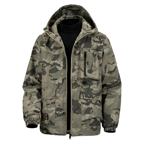 Veste tactique imperméable homme DGKaxiyaHM contre le froid et le vent sous la pluie