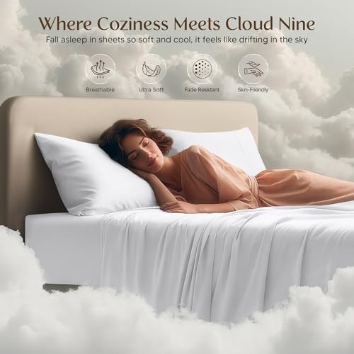 Image of Utopia Bedding Twin XL Sheets - 3 Piece Bedding - Brushed Microfiber - Shrinkage and Fade Resistant - Easy Care (Twin Extra Long White)