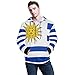 All3DPrint Uruguay Flag Herren Pullover Kapuzenpullover Gr. M, multi