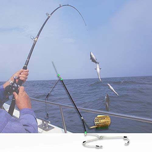 Grupo de pesca com cordas, 1 conjunto de cordas de pesca com três ganchos, construção forte, corda d