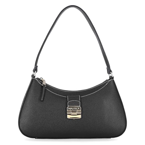 Image of Nautica Voyager Hobo Bag for Women, Vegan Leather Women's Purse, Large Shoulder Handbag with Zipper Closure