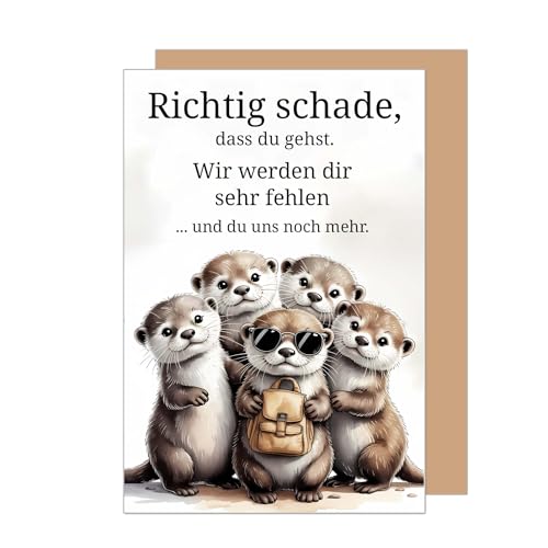 Edition Seidel Premium Glückwunschkarte zum Abschied mit Umschlag. Karte Grußkarte Spruch Sprüche Abschied Ruhestand Job Jobwechsel Arbeit Kollegen Mann Frau (AS177 SW026)