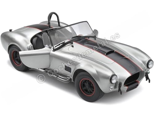 Solido 1:18 1965 Shelby Cobra 427 MkII color plateado miniatura 7