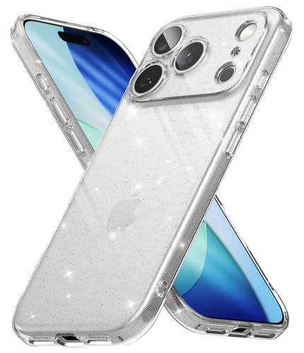 Image of Ringke Air Compatible with iPhone 17 Pro Case [Flexible TPU] Ultra Thin Lightweight Protective Cover - Glitter Clear