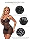 ohmydear Mesh Babydoll Dessous Transparent Negligee Damen Sexy Nachtwäsche Frauen Nachtkleid Chemise Sexy Reizwäsche für Sex Minikleid mit Bügel und Verstellbaren Schnürung Schwarz M-L