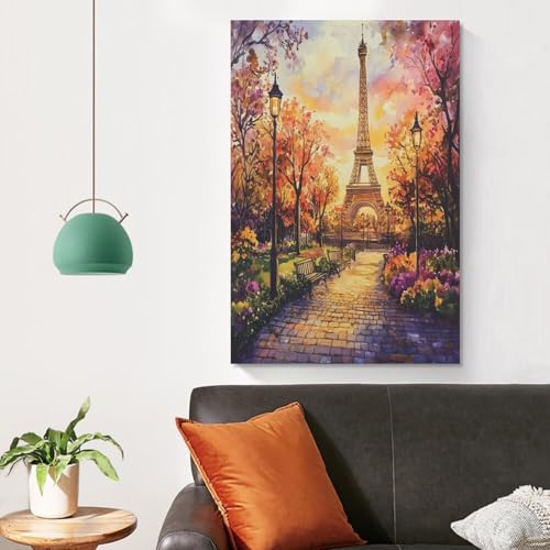 Impression giclée sur toile Tour Eiffel decoration murale moderne salon 50x75